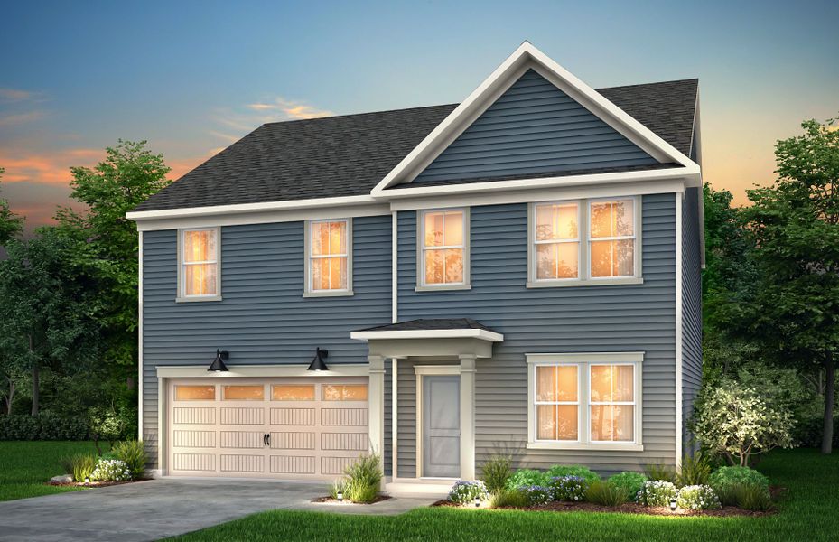 Front exterior of a new home in Parkside Crossing, Charlotte, NC, highlighting curb appeal (Image 1). Front exterior of a new home in Parkside Crossing, Charlotte, NC, highlighting curb appeal (Image 1).