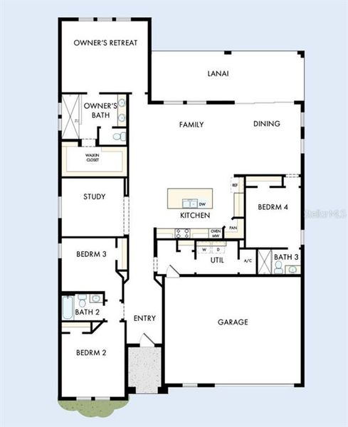 2D floor plan layout of this home in Coasterra, Palmetto, FL (Image 2). 2D floor plan layout of this home in Coasterra, Palmetto, FL (Image 2).