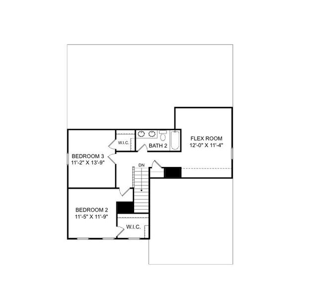 2D floor plan layout for the The Graham by Stanley Martin Homes in The Beacon at Old Peachtree Single Family Homes, Lawrenceville, GA (Image 4). 2D floor plan layout for the The Graham by Stanley Martin Homes in The Beacon at Old Peachtree Single Family Homes, Lawrenceville, GA (Image 4).