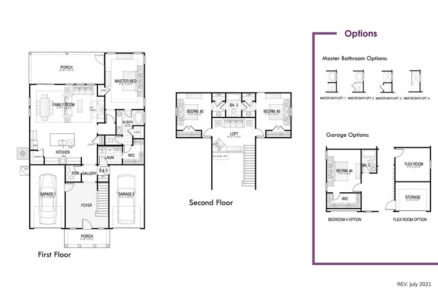 2D floor plan layout for the Grayrock by Hunter Quinn Homes in The Meadows at Midway, Anderson, SC (Image 3).