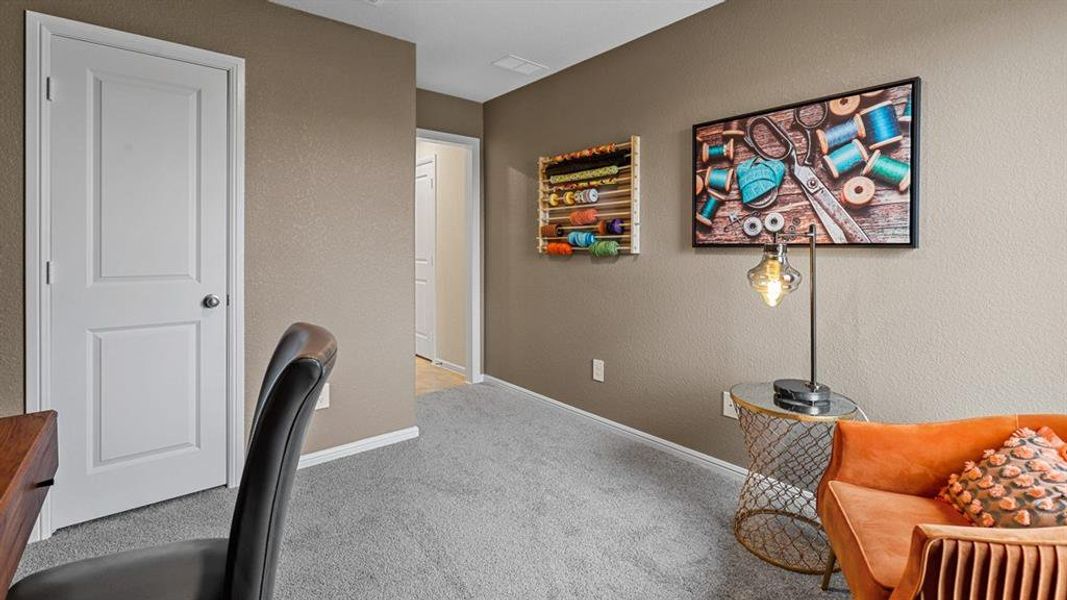 Furnished interior view inside a new home in Lonestar at Liberty Trails, Fort Worth (Image 24). Furnished interior view inside a new home in Lonestar at Liberty Trails, Fort Worth (Image 24).