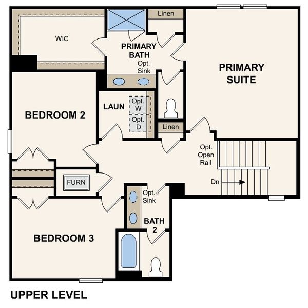 2D floor plan layout for the Platte by Century Communities in Reveille Estates, Bryan, TX (Image 4). 2D floor plan layout for the Platte by Century Communities in Reveille Estates, Bryan, TX (Image 4).