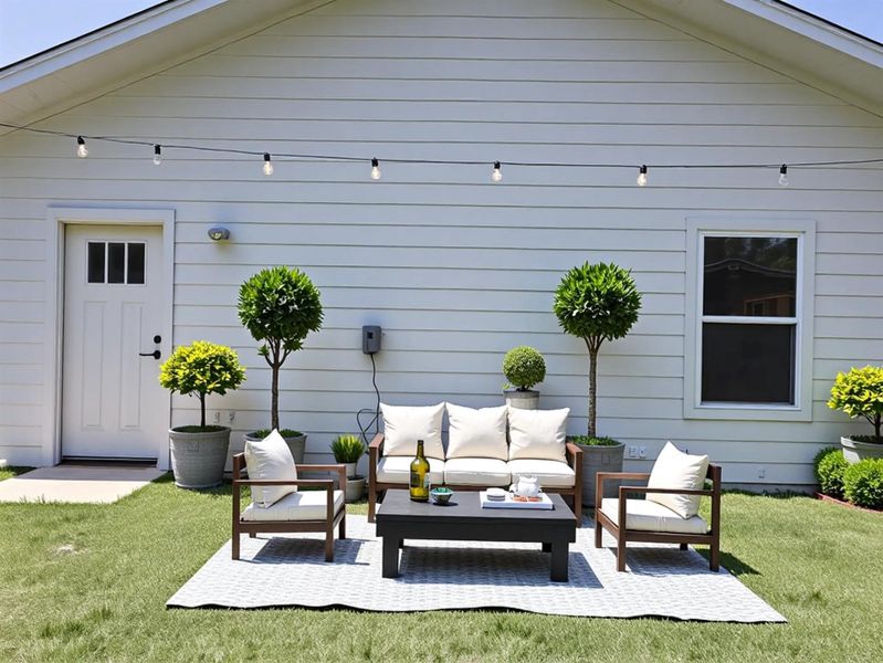 Exterior details and patio area of a home in , Houston (Image 3). Exterior details and patio area of a home in , Houston (Image 3).