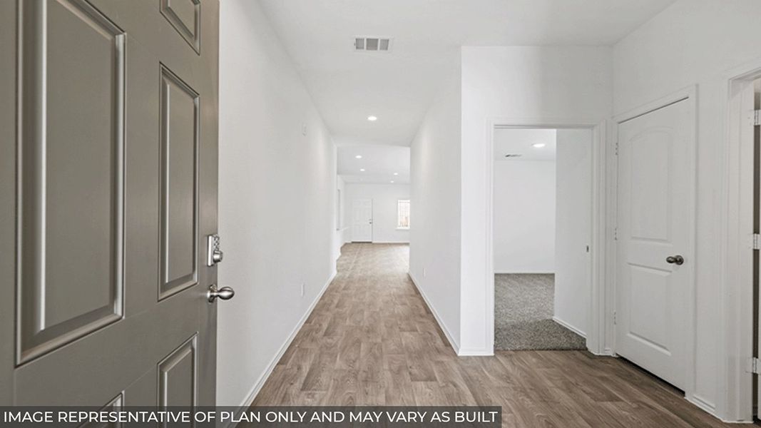 Representative unfurnished interior of a home built from the Caden by D.R. Horton in Presswoods, Splendora (Image 9). Representative unfurnished interior of a home built from the Caden by D.R. Horton in Presswoods, Splendora (Image 9).
