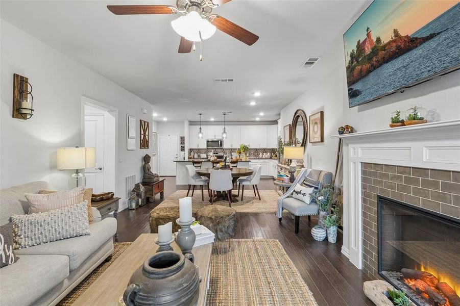 Furnished interior view inside a new home in Gatherings® at Twin Creeks, Allen (Image 21).