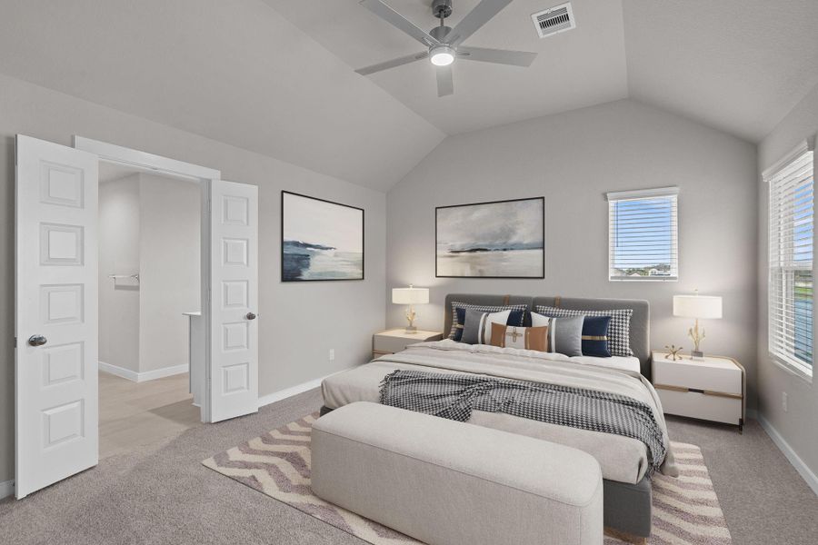 Furnished interior view inside a new home in Grand Oaks Village, Houston (Image 7). Furnished interior view inside a new home in Grand Oaks Village, Houston (Image 7).