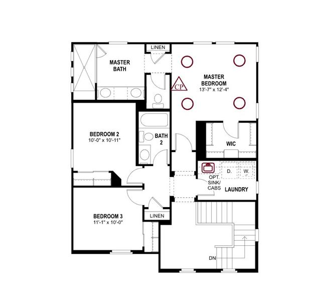 2D floor plan layout of this home in Redwood Valley at Acclaim, Avondale, AZ (Image 1).