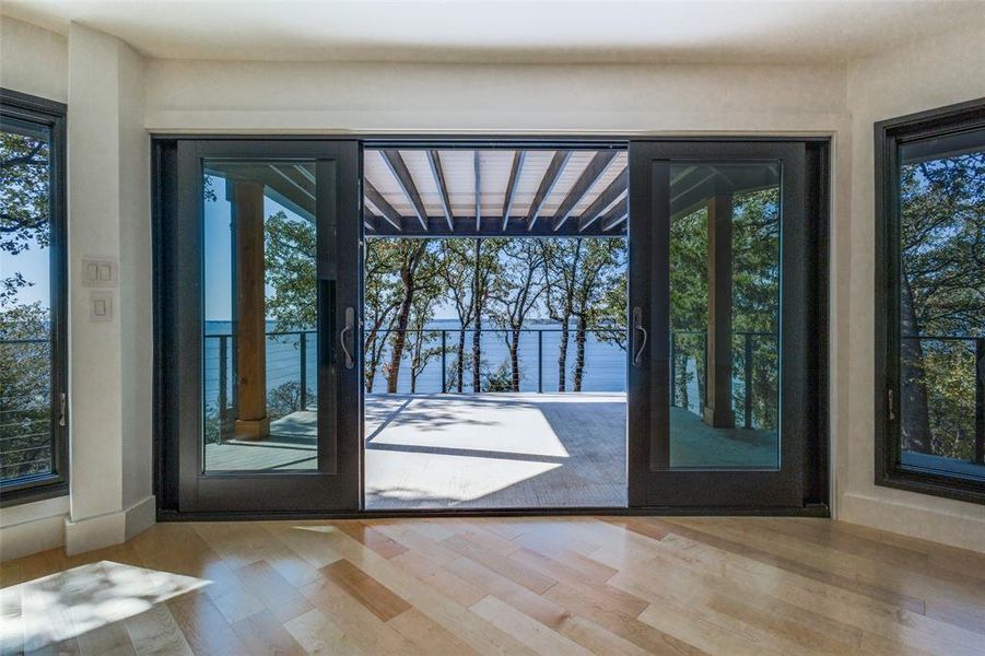 Exterior details and patio area of a home in , Oak Point (Image 14). Exterior details and patio area of a home in , Oak Point (Image 14).