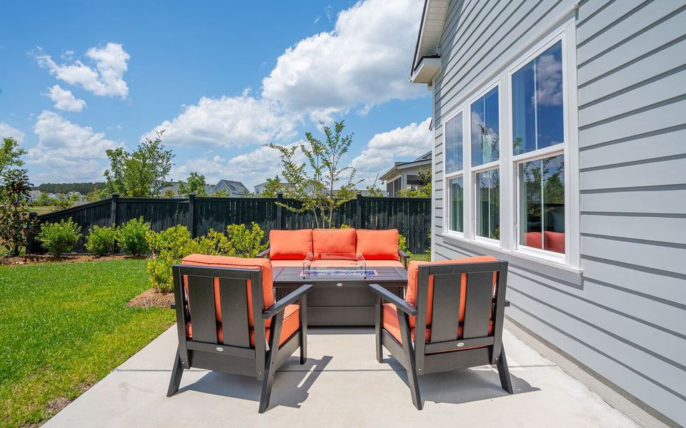 Exterior details and patio area of a home in Nexton, Summerville (Image 26).