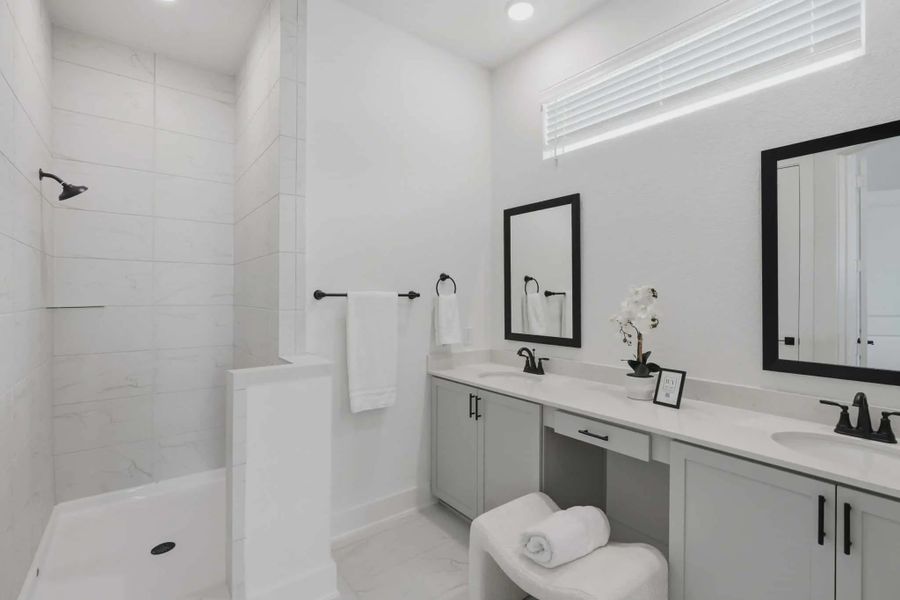 Representative furnished interior of a home built from the Apollo by Chesmar Homes in Prominence Urban, San Antonio (Image 11).