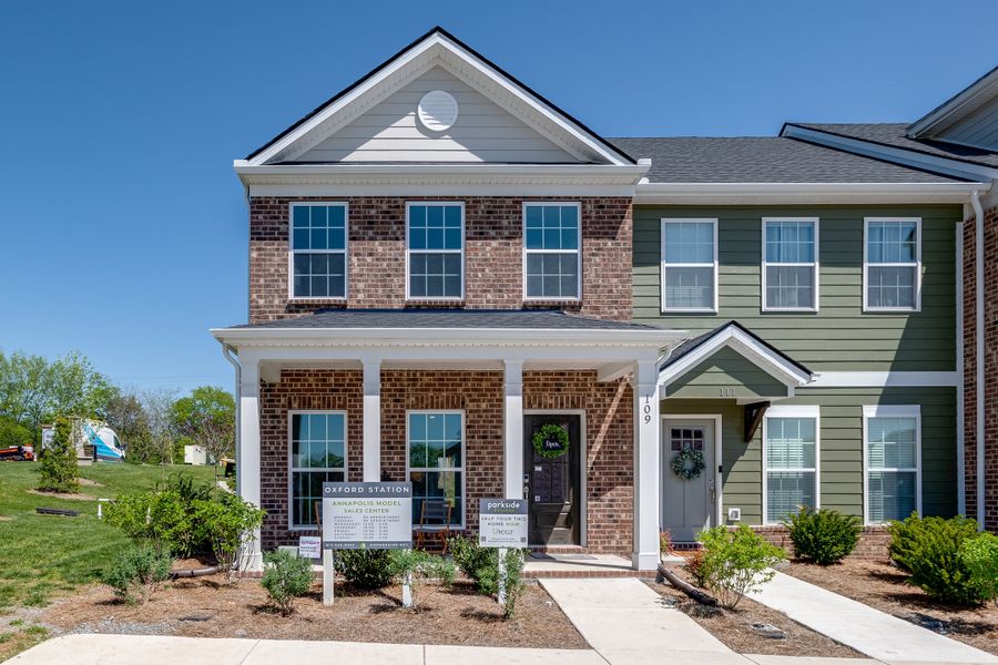 Representative exterior photo of a completed home built from the Annapolis by Parkside Builders in Oxford Station, Gallatin, TN (Image 21).