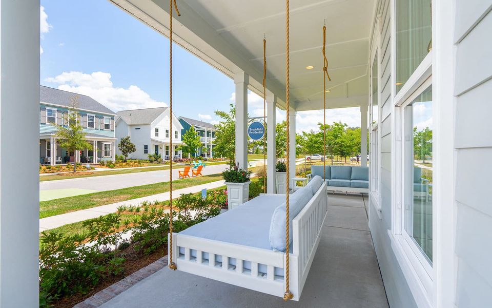 Exterior details and patio area of a home in Nexton, Summerville (Image 24).