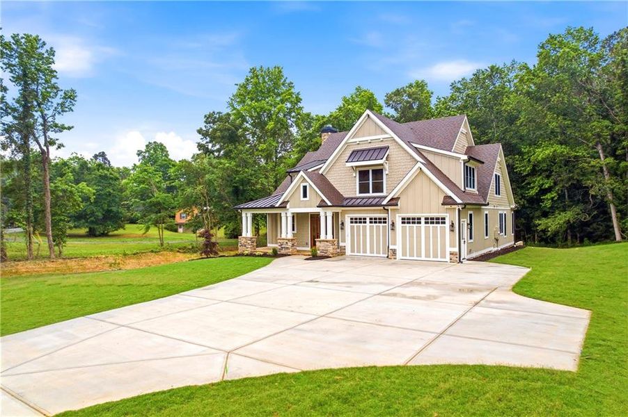 Front exterior of a new home in , Canton, GA, highlighting curb appeal (Image 24).