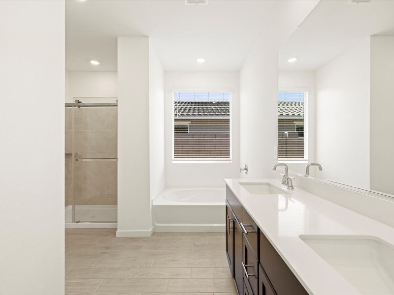 Furnished interior view inside a new home in Rancho Mirage Signature Series, Maricopa (Image 4).