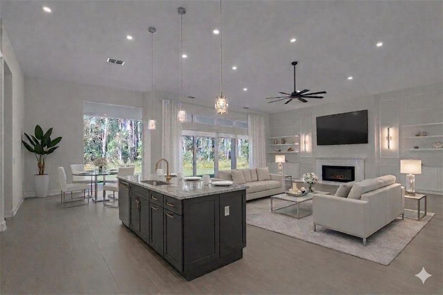 Furnished interior view inside a new home in , Kissimmee (Image 37). Furnished interior view inside a new home in , Kissimmee (Image 37).