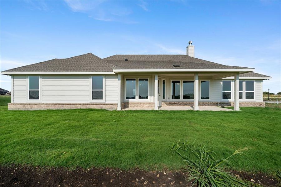 Front exterior of a new home in Fairview Meadows, New Fairview, TX, highlighting curb appeal (Image 18). Front exterior of a new home in Fairview Meadows, New Fairview, TX, highlighting curb appeal (Image 18).