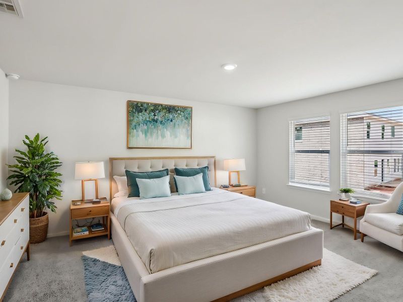 Furnished interior view inside a new home in Creekside at Oxford Park, Fairburn (Image 7). Furnished interior view inside a new home in Creekside at Oxford Park, Fairburn (Image 7).