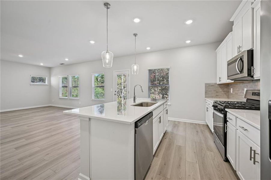 Furnished interior view inside a new home in Creekside at Oxford Park, Fairburn (Image 10).