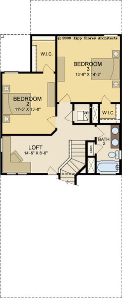2D floor plan layout for the 1837 by Wes Peoples Homes in Town Creek, New Braunfels, TX (Image 3).