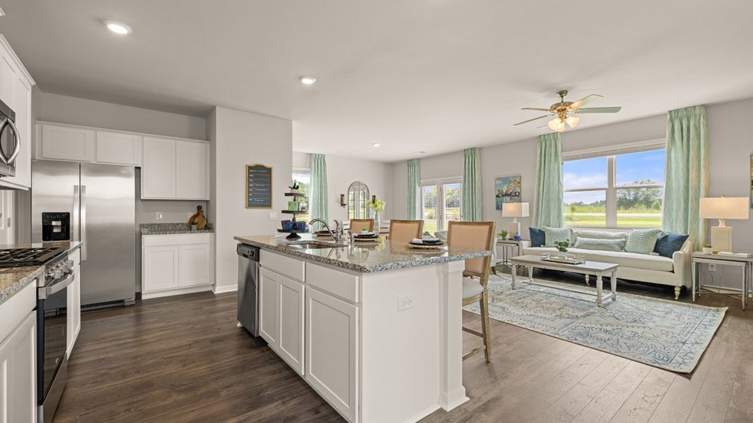 Representative furnished interior of a home built from the Elston - Express by D.R. Horton in The Abbey at Trolley Run Station, Aiken (Image 3).