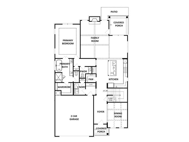 2D floor plan layout for the The Sadie by Heatherland Homes in Livingstone Park, Kennesaw, GA (Image 3).