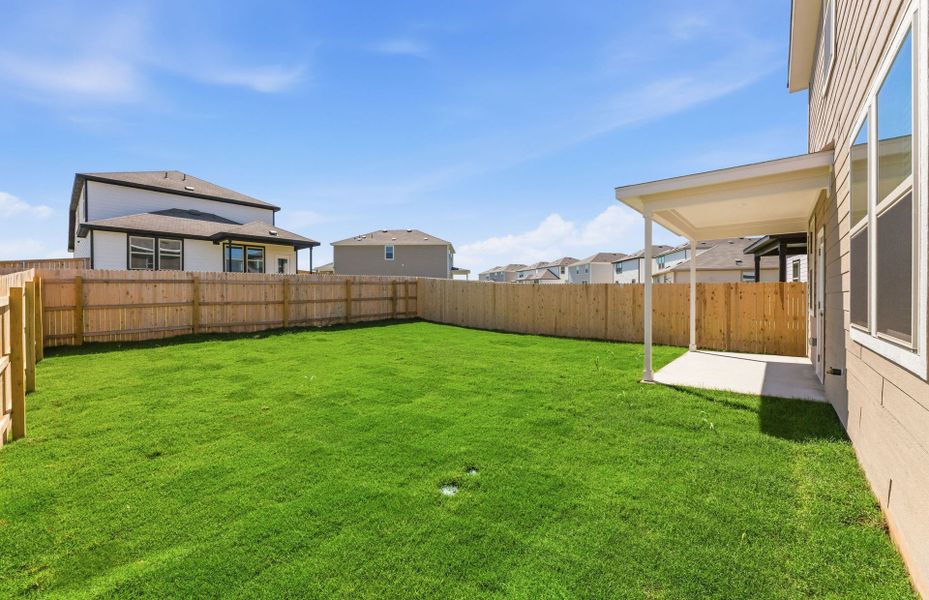 Exterior details and patio area of a home in Sonterra, Jarrell (Image 4).