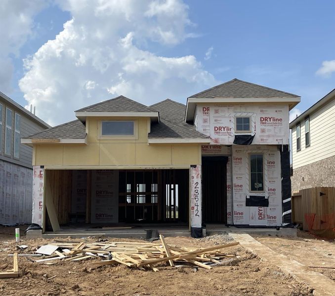 In-progress construction of a new home in Bergamo, Katy, TX (Image 4).