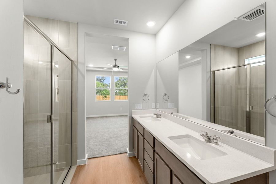 Furnished interior view inside a new home in Hickory Ridge, Elmendorf (Image 12).