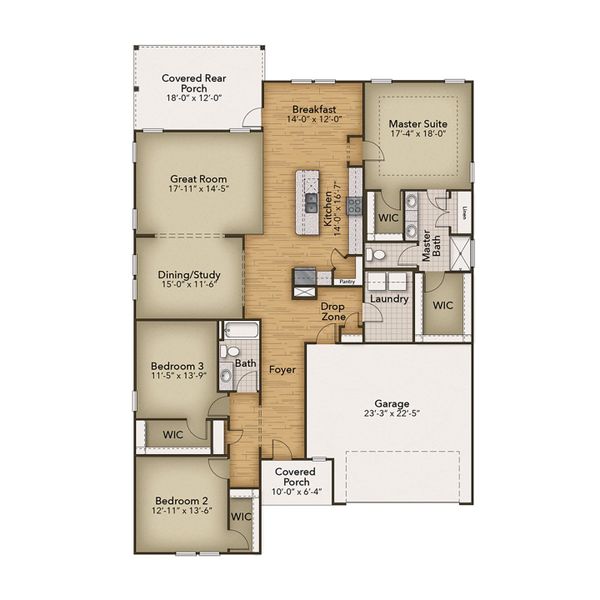 2D floor plan layout for the The Seashore by Chesapeake Homes in Bridgewater - Shorehaven Village, Little River, SC (Image 5). 2D floor plan layout for the The Seashore by Chesapeake Homes in Bridgewater - Shorehaven Village, Little River, SC (Image 5).
