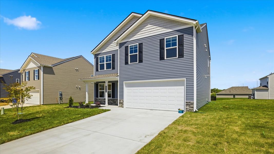 Front exterior of a new home in Oak Hill, Vonore, TN, highlighting curb appeal (Image 2).