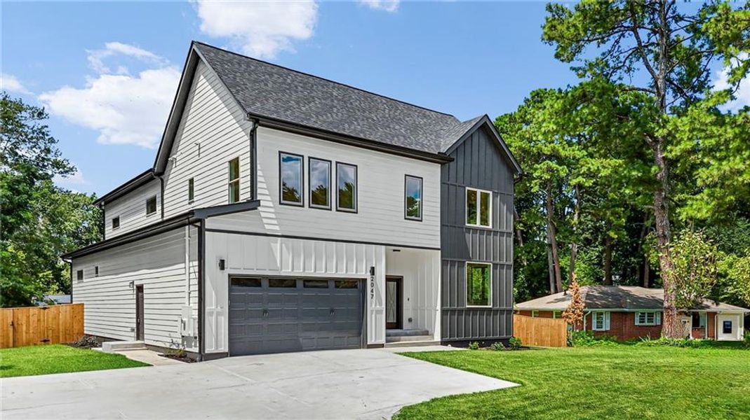 Front exterior of a new home in , Atlanta, GA, highlighting curb appeal (Image 29).