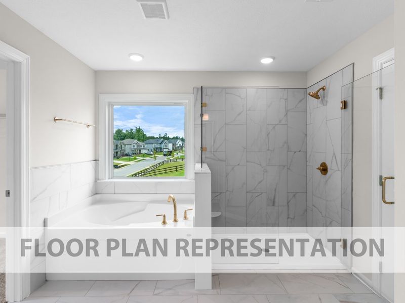 Primary Bathroom | Hemingway Plan by Ivey Homes Primary Bathroom | Hemingway Plan by Ivey Homes