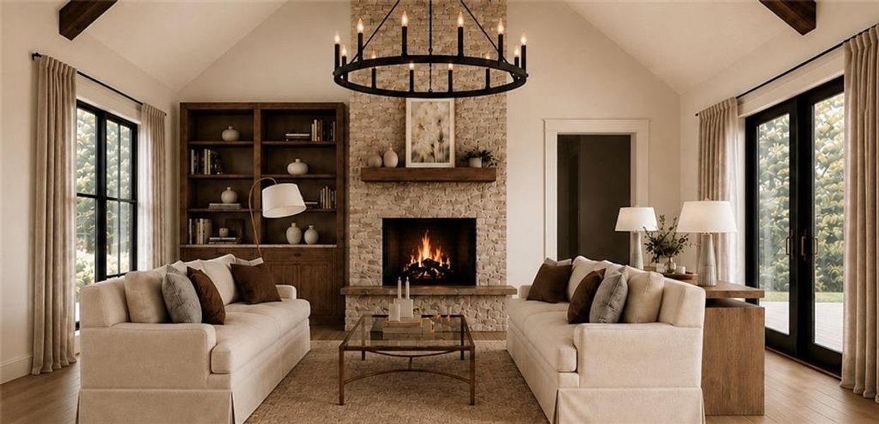Furnished interior view inside a new home in , Dahlonega (Image 7).