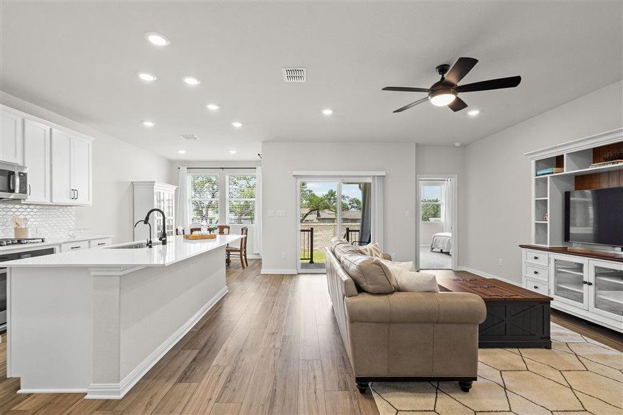 Furnished interior view inside a new home in , Dripping Springs (Image 8). Furnished interior view inside a new home in , Dripping Springs (Image 8).