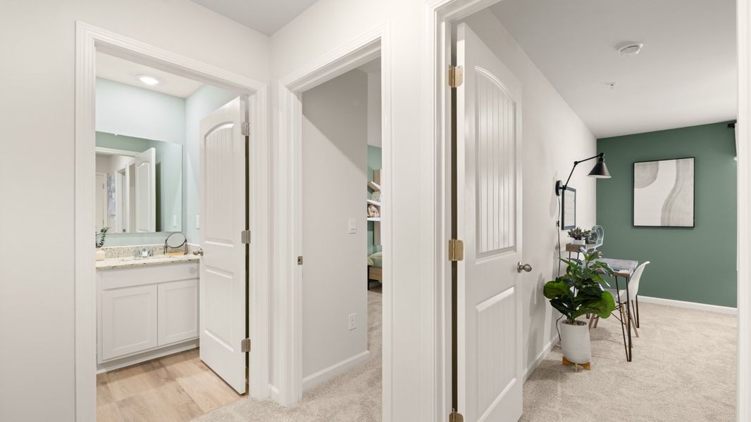 Representative furnished interior of a home built from the Pearson II by D.R. Horton in Roseleigh Park, Douglasville (Image 15).