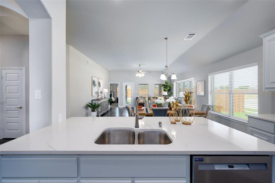 Furnished interior view inside a new home in Creekview Meadows, Pilot Point (Image 24).