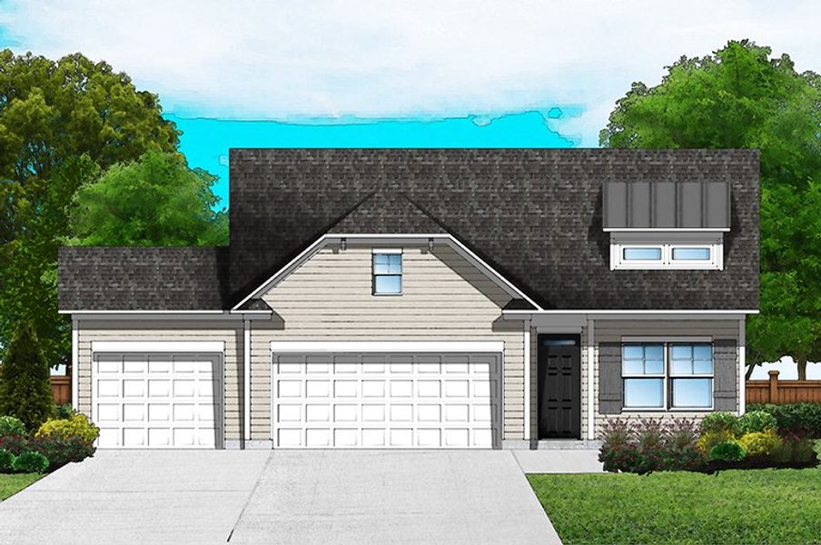 Elevation C - 3rd Car Garage