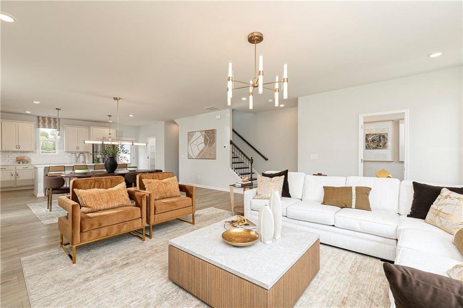 Furnished interior view inside a new home in The Beacon at Old Peachtree Single Family Homes, Lawrenceville (Image 15).