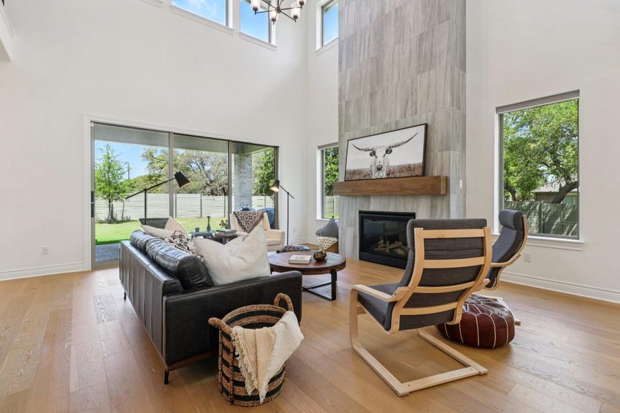 Furnished interior view inside a new home in Wolf Ranch West Bend - 70', Georgetown (Image 5).