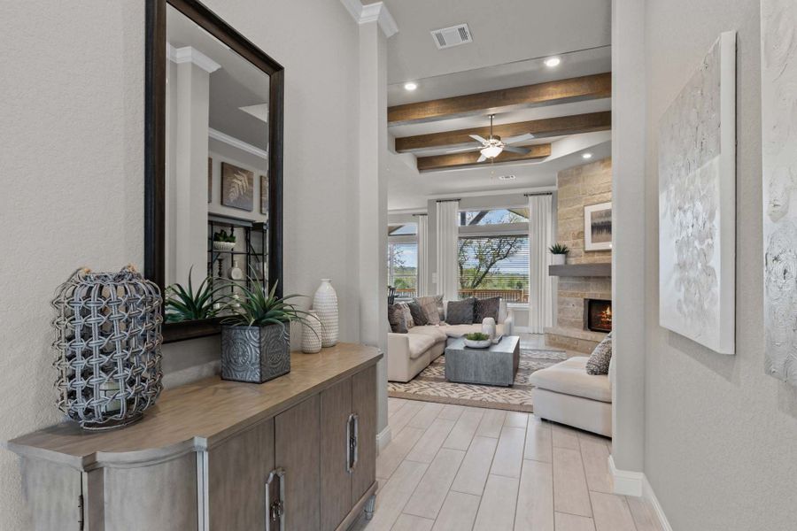 Representative furnished interior of a home built from the The Garner A by Davidson Homes LLC in The Reserve at Potranco Oaks, Castroville (Image 8).