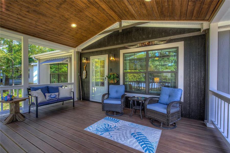 View of wooden terrace