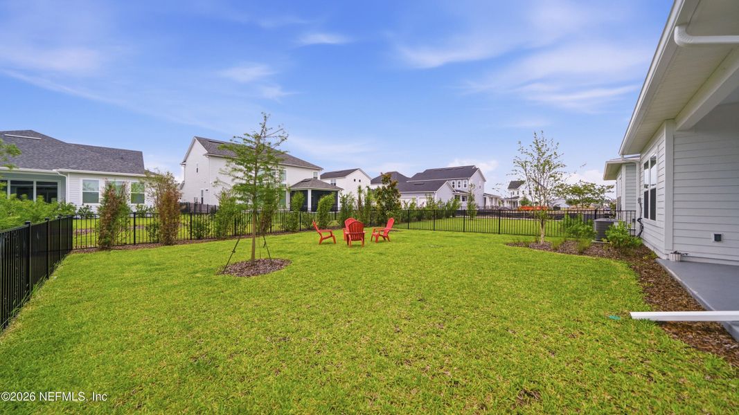 Exterior details and patio area of a home in Seven Pines 40' Front Entry, Jacksonville (Image 29).