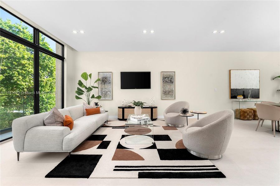 Furnished interior view inside a new home in , Miami (Image 4).