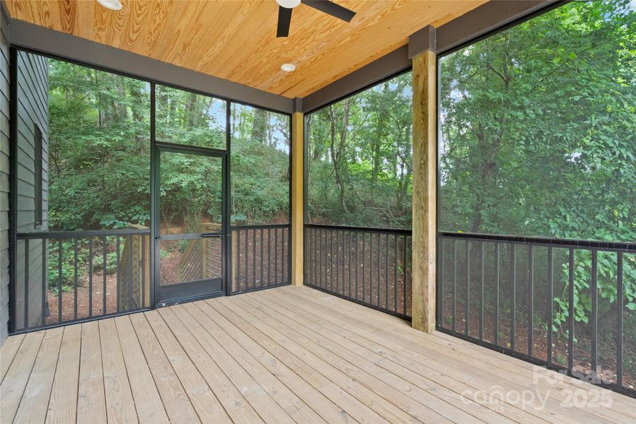 Exterior details and patio area of a home in , Asheville (Image 26).