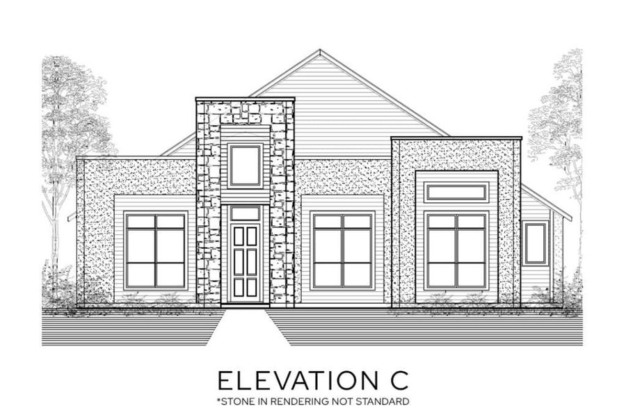 Representative rendering of the exterior for the The Seguin by Lillian Custom Homes (Image 8).