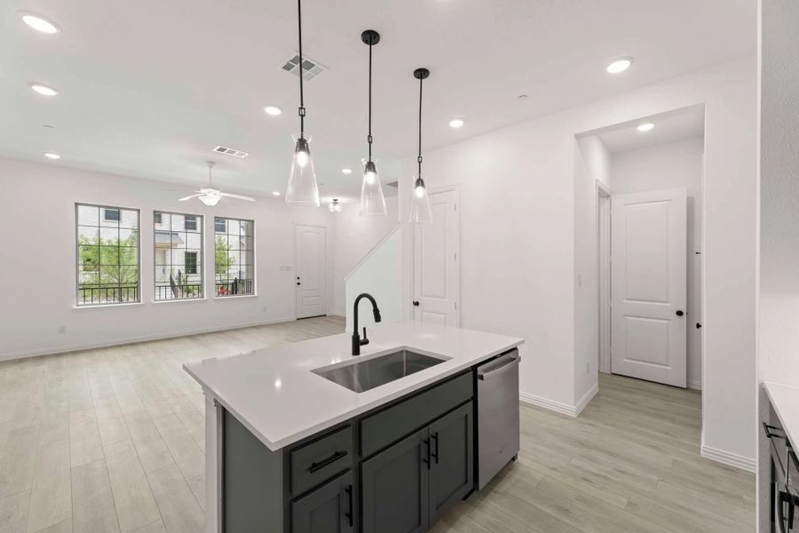 Open Kitchen-Living-Dining Room featuring the Minimalist Collection Open Kitchen-Living-Dining Room featuring the Minimalist Collection