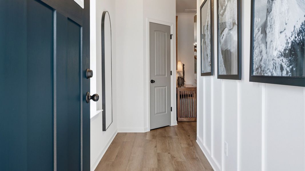 Front entryway with accent wall Front entryway with accent wall