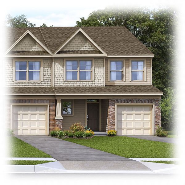 Representative exterior photo of a completed home built from the Norman by Eastwood Homes in Pineview Glen Townhomes, Durham, NC (Image 10).