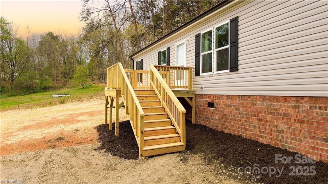 Exterior details and patio area of a home in , Morganton (Image 12).