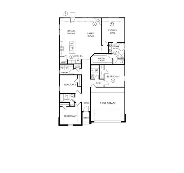 2D floor plan layout of this home in Pine Lake Cove - Classic Series, Montgomery, TX (Image 3).